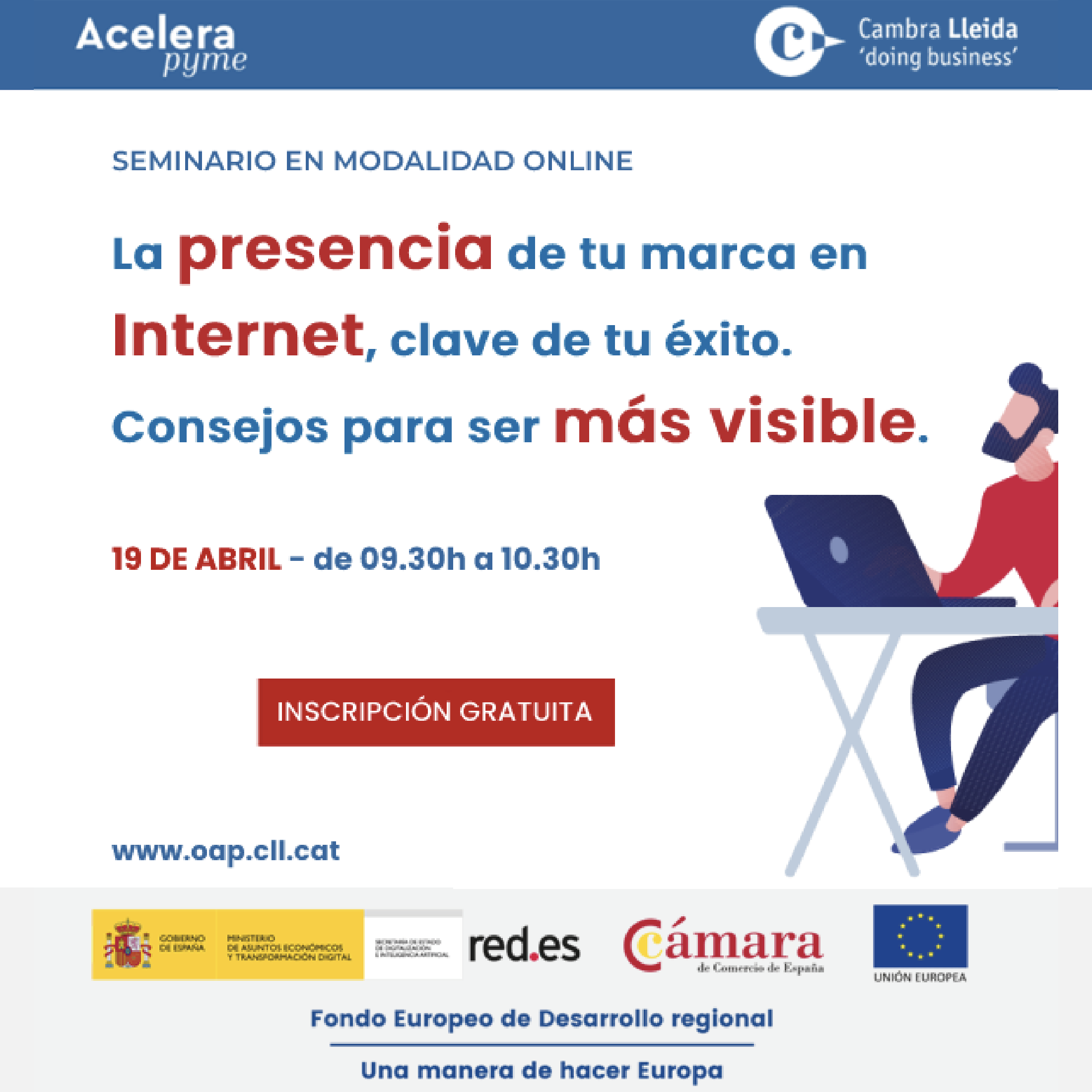 Webinar: 'La presència de la teva marca a internet, clau del teu èxit. Consells per a ser més visible'