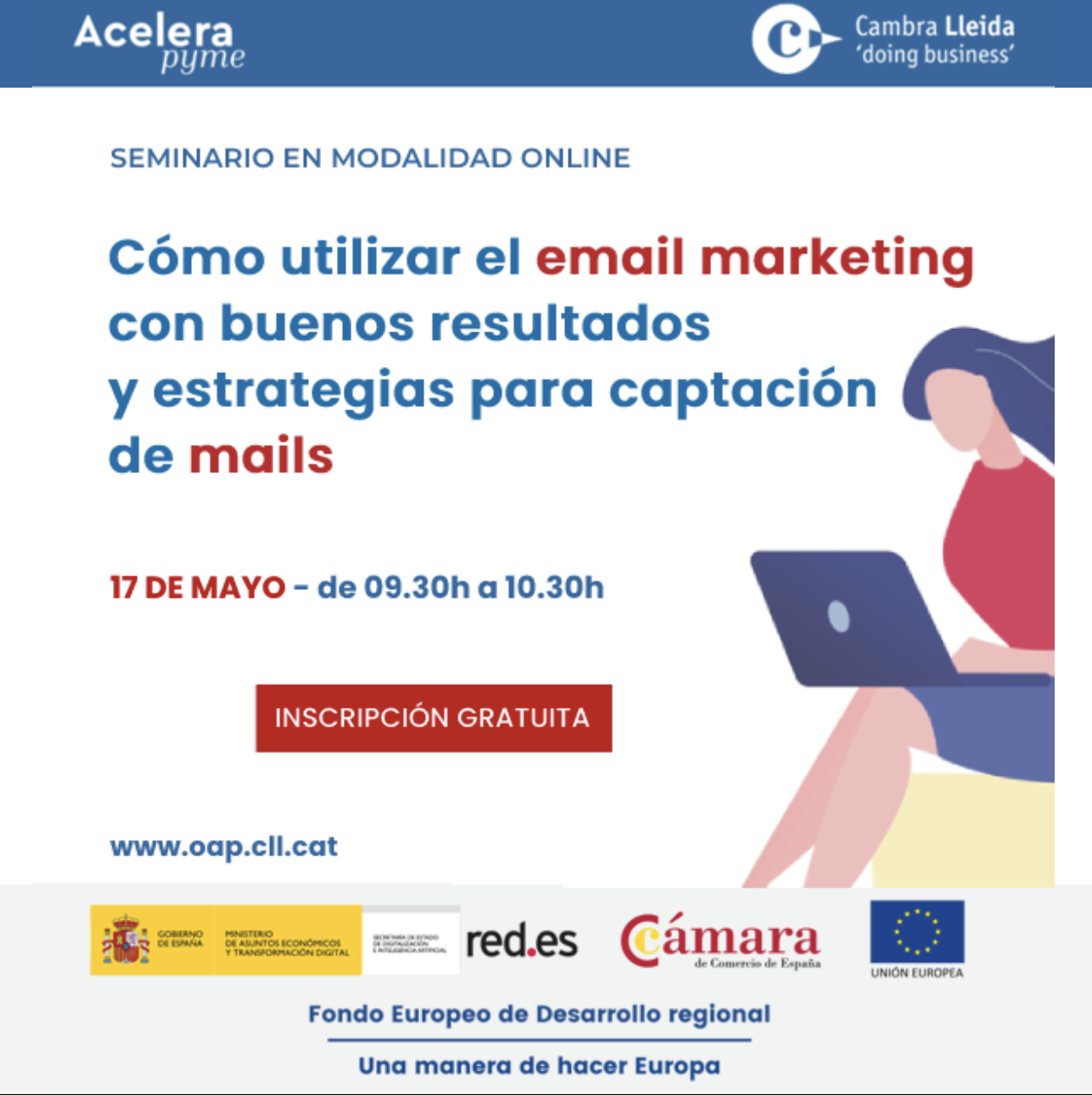 Webinar: 'Com utilitzar l’email marketing per donar bons resultats i estratègies per a captació d’emails'